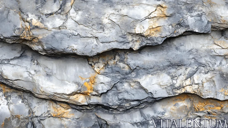 Layered stone wall texture with natural gray and ochre tones.