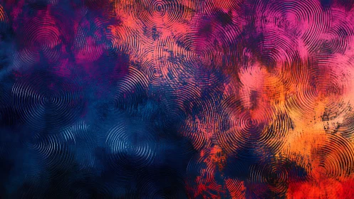 Radial spectrum abstract with concentric wave geometry design.