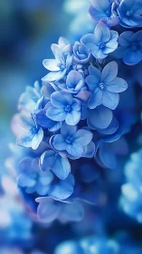 Delicate Blue Forget-Me-Nots Dance in Dreamy Light.