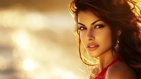 Sunlit portrait glows as warm evening light softens every line