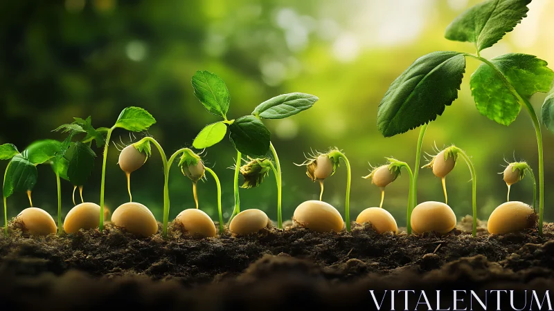 Soybean seedlings show synchronized growth stages in soil