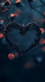 Crystalline Heart Beats Golden in the Frost.