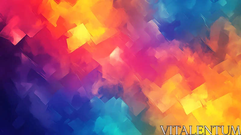 Vibrant Abstract Digital Art with Bold Color Gradients.