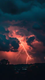 Vertical lightning storm photograph with cinematic contrast.