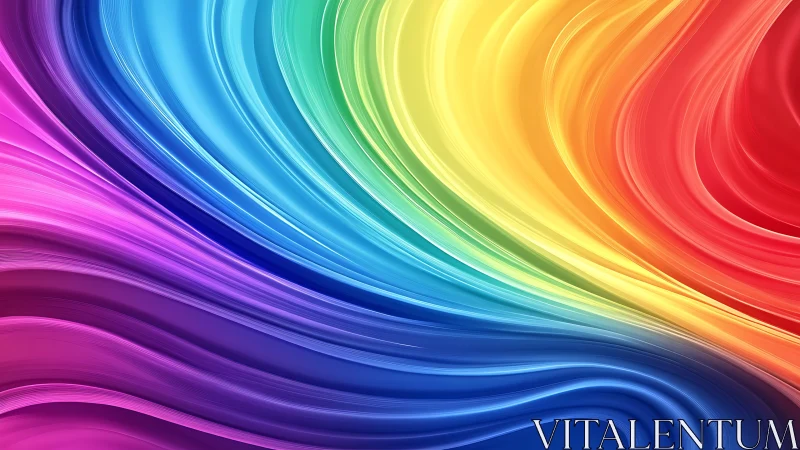 Radiant spectrum waves in flowing abstract color fields.
