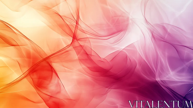 Abstract gradient waves in warm red, orange and violet.