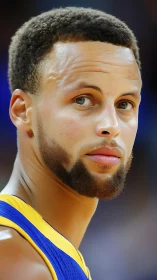 High-resolution courtside portrait with hyperreal lighting focus.