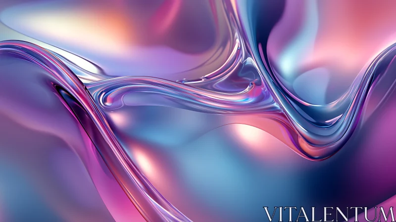 Liquid chrome waves glow in iridescent neon gradients.