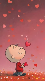 Dreamer's Heart Garden: Whimsy Blooms in Rosy Reverie.