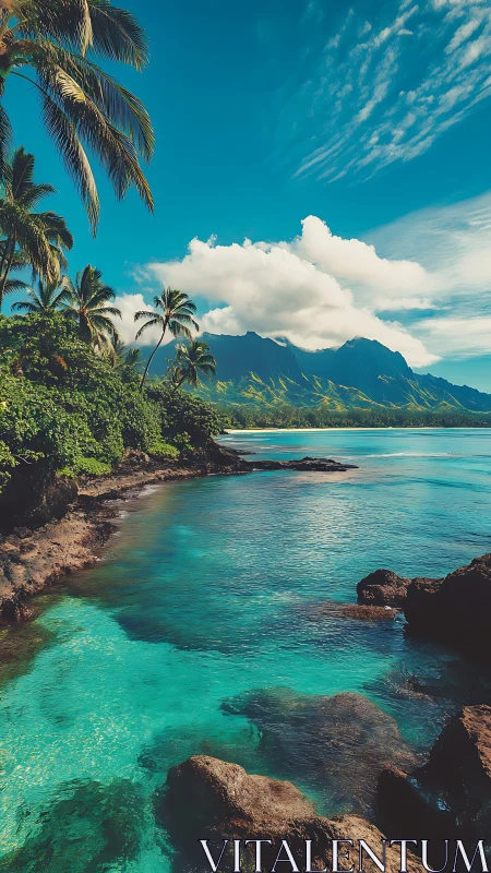 Tropical Paradise Awaits: Crystal Waters Meet Lush Island Mountains