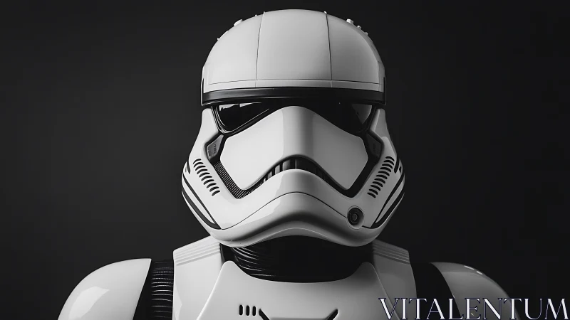 White futuristic armored helmet portrait under dramatic light