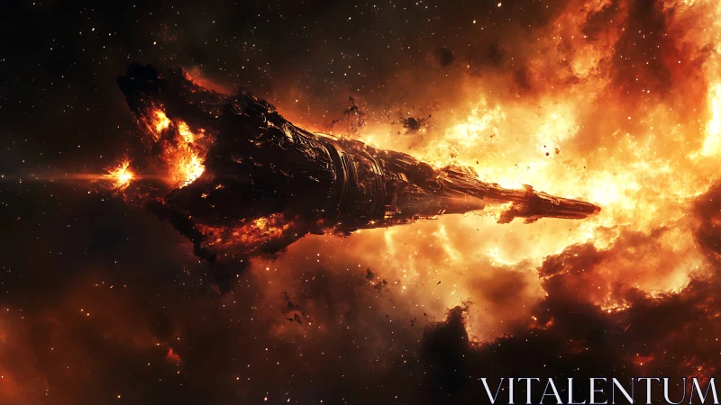 Stellar Vessel Engulfed in Thermonuclear Conflagration.