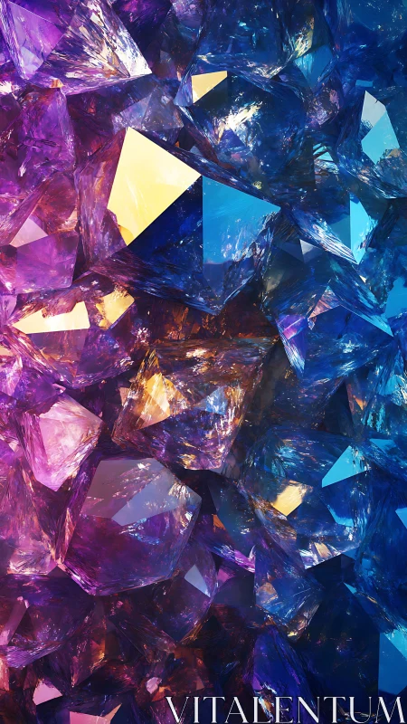 Shimmering galaxy crystals in a glowing color mosaic.