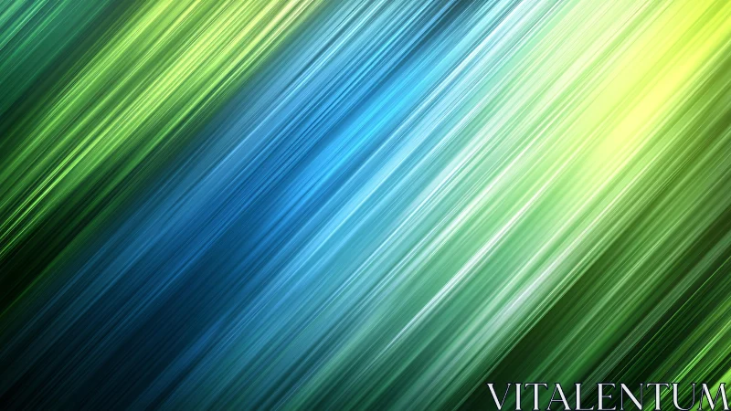 Vibrant diagonal abstract streaks in blue, green, and yellow hues.