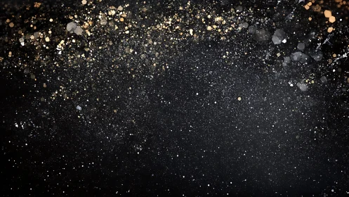 Elegant Gold and Black Glitter Abstract Background Design.