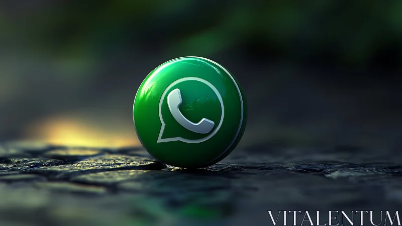 WhatsApp's Glowing Green Sphere.