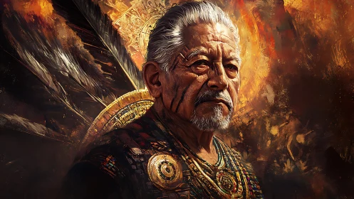 Sun-scarred elder guards the ember-bright echoes of kings