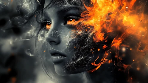 Pyrebound: Where Ember Eyes Ignite Through Smoke