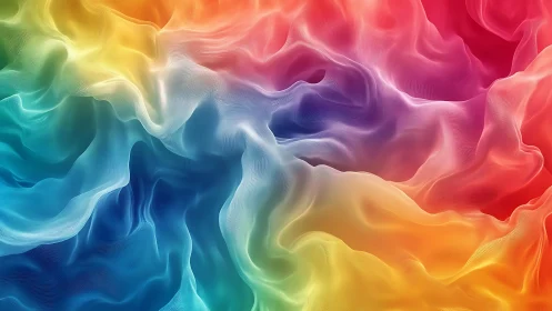 Gentle rainbow waves of color flowing in soft motion.