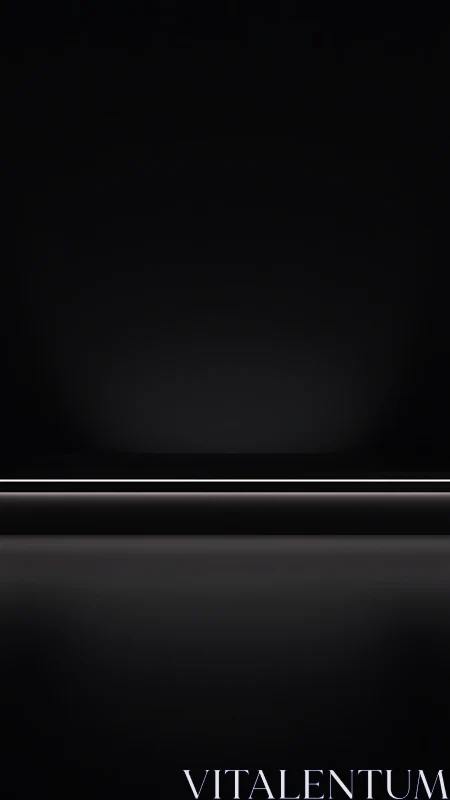 Minimal black stage with single horizontal light line.