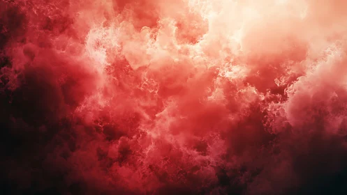 Crimson nebula clouds bloom like slow cosmic fireworks