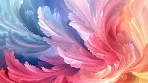 Soft swirling petals of color in a dreamy digital bloom.