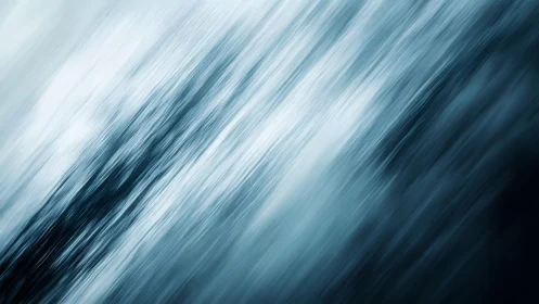 Abstract motion blur of blue water flowing diagonally, modern style.