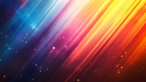 Vibrant Diagonal Light Streaks in Abstract Digital Art Style.