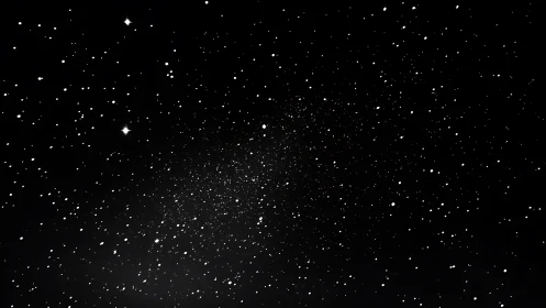 Dense star field shows bright points scattered across space