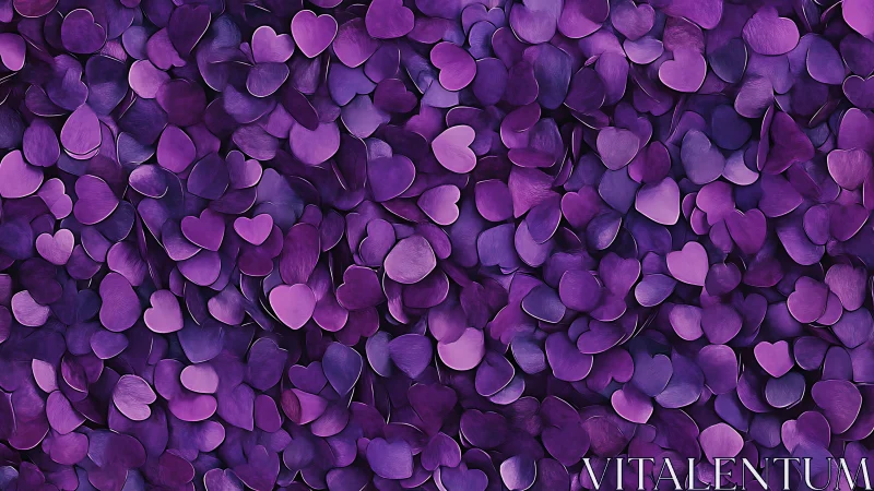 Purple Petals Blanket Surface in Luminous Romantic Array.
