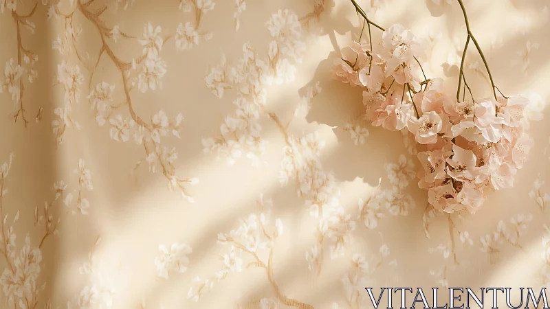Cascading Dreams in Cream: Dried Florals Bathed in Golden Light.
