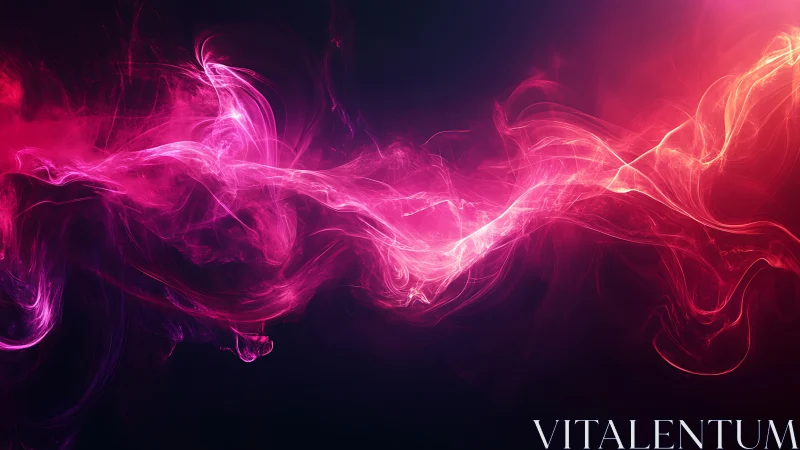 Electric pink light stream swirls across deep shadowed void.