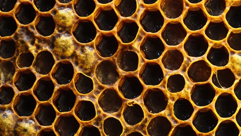 Macro inspection of geometric honeycomb cells with wax texture gradients