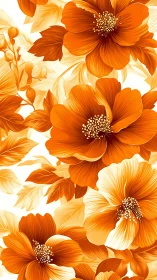 Radiant Orange Blooms Dance in Warm, Artistic Harmony.