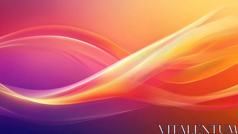 Glowing ribbons of color drift gently across a warm sky