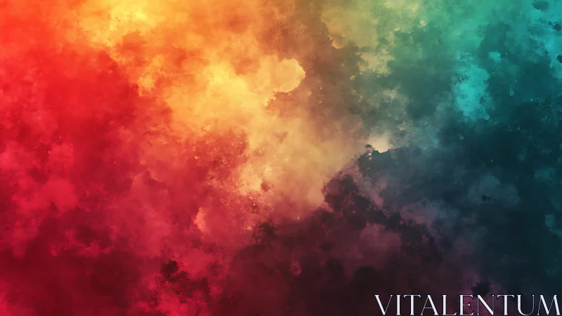 Multicolor nebula-like gradient clouds span entire frame