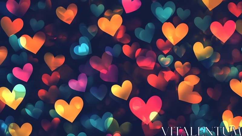 Hearts Ablaze: Neon Reverie in Twilight.