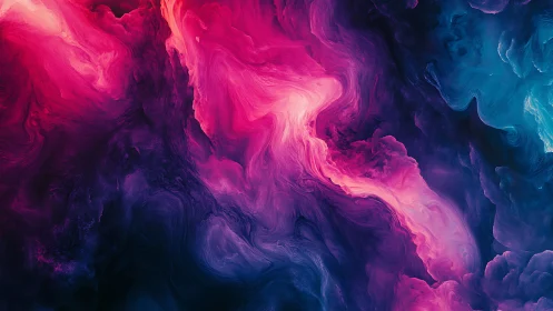 Nebulous magenta currents in high-contrast cosmic swirl.