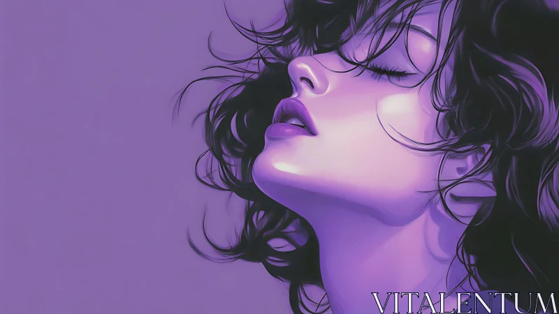 Violet hush of a dreaming face drifts through liquid light