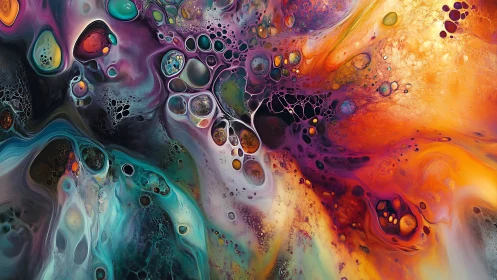 Chromatic cellular abstraction merges fluid dynamics and light