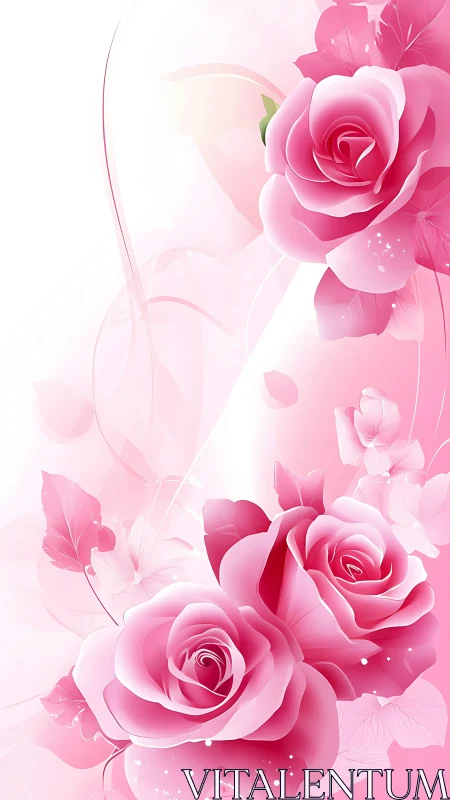 Pink Roses Dancing in Soft Light and Wonder.