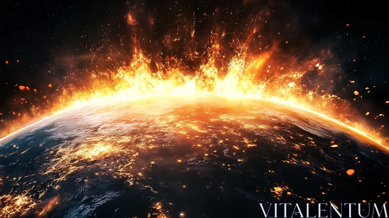 Earth Ablaze: A Stunning Vision of Our Burning Planet.