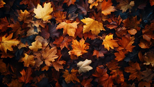Golden autumn leaves create a cozy seasonal carpet of color