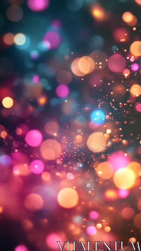 Soft neon bokeh lights drifting through a dreamy nightscape.