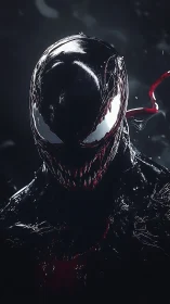 Hyperreal symbiotic creature portrait under dramatic rim light