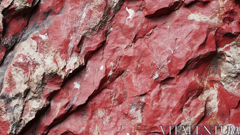 Close-up of textured red rock surface with natural rugged details.