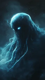 Luminescent amorphous entity with tendril-like extensions is shown