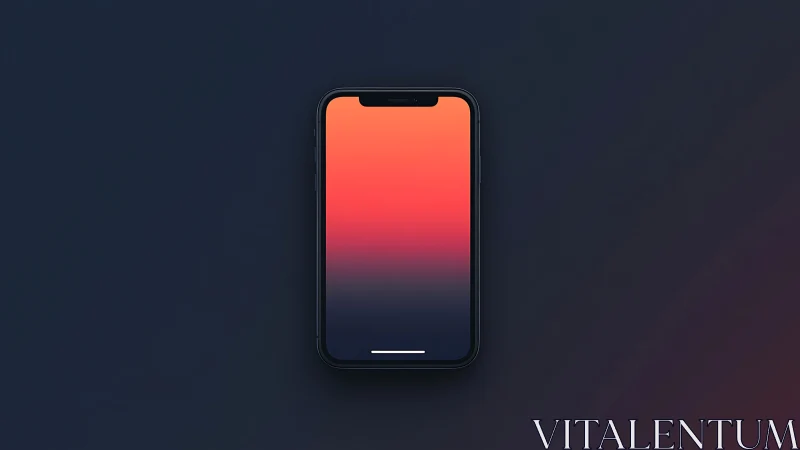 Smartphone Gradient Symphony in Ambient Darkness