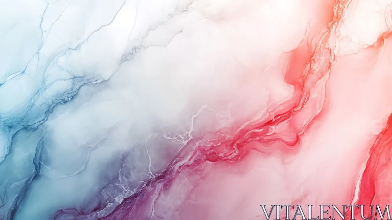 Soft red and blue marble gradient abstract background.