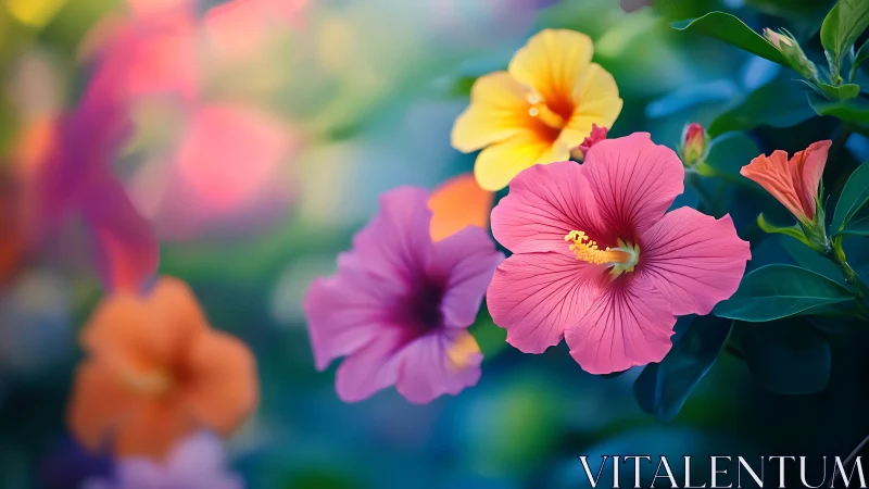 Hibiscus Botanical Study: Chromatic Depth Through Selective Focus Technique.